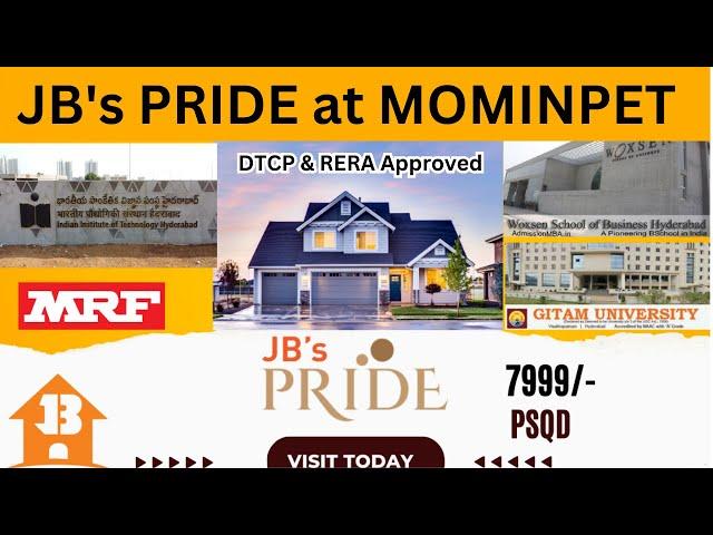 JB's Pride || Very Near to Telangana Mobility Valley || DTCP& RERA Approved || Mominpet || Hyderabad