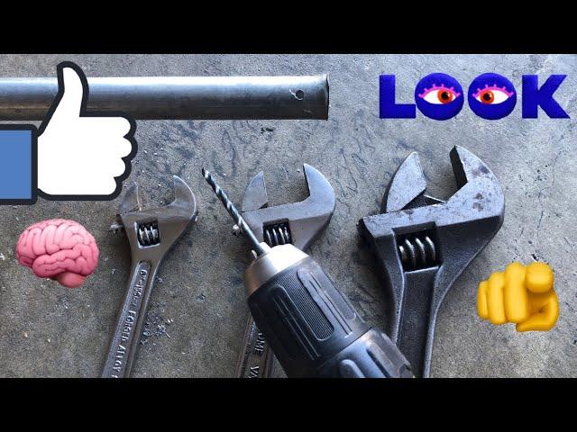 How to drill a hole in a round metal pipe without a drill press and special tools