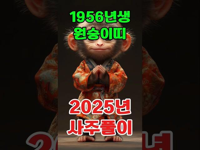 1956년 병신(丙申)년 원숭이띠 2025년 토정비결 사주풀이 신년운세 운세풀이 삼재
