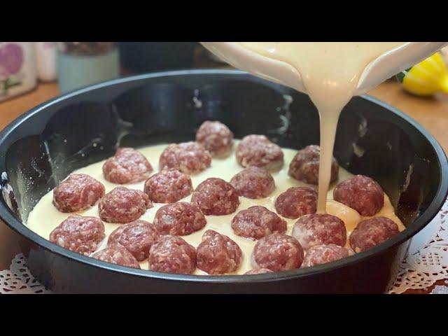 LETINA KUHINJA - BRZA IZLIVENA PITA SA MESNIM KUGLICAMA I KEFIROM / MEATBALLS PIE