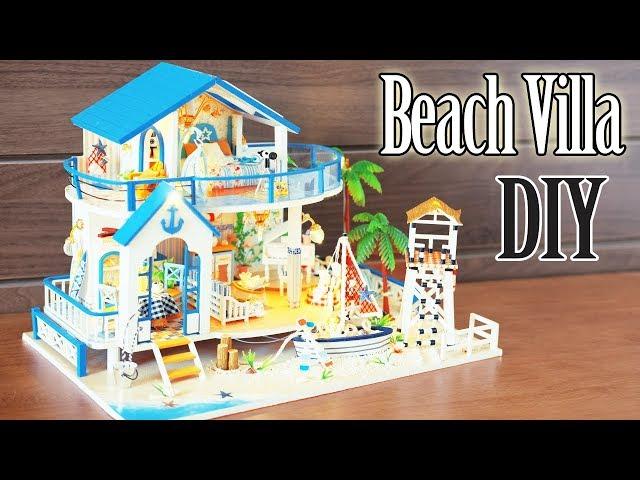 DIY Miniature Dollhouse Kit || Beach Villa - Relaxing Satisfying Video