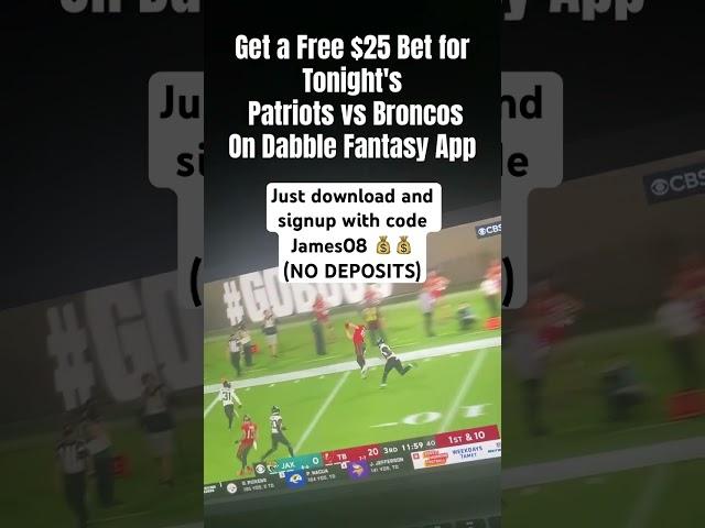 Download Dabble Fantasy and use code James08 on signup for your free bet with no deposit #nfl