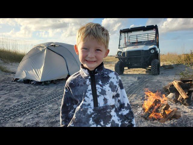 ATV Camping & Fishing on Deserted Island