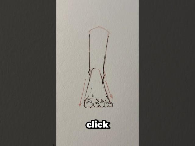 Easiest way to draw feet . . . ‍🫡 || #art #anime #manga #naruto #shorts