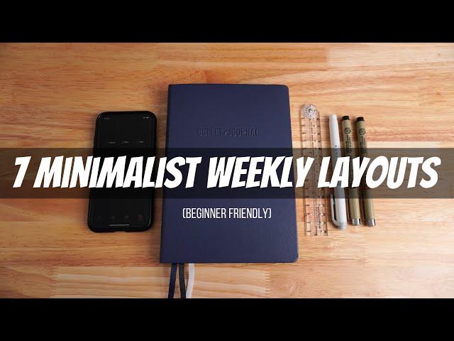 7 Minimalist Weekly Layouts For Bullet Journaling (Beginner Friendly)