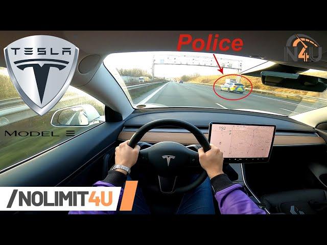 Tesla Model 3 SR+ TOP SPEED & ACCELERATION (0-100, 0-200) on German AUTOBAHN / POV by NoLimit4U