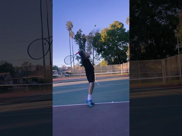 Working on my serve. Pronation practice.