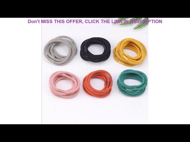 Review 20pcs High Elasticity Nylon Rubber Bands Ponytail Holder Hair Bands Scrunchie Headband Hair