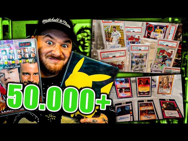 Meine 50.000 Euro Trading Cards Sammlung  Fussball/Wrestling/Celebrity mit Ronaldo Messi MGK etc