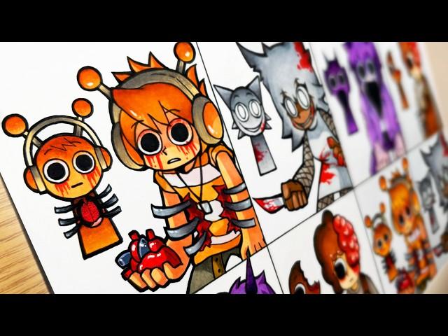 Drawing Sprunki but Human : Spooky Sprunki Incredibox-Horror mod/ Sprunki Mix [Real Life] #01