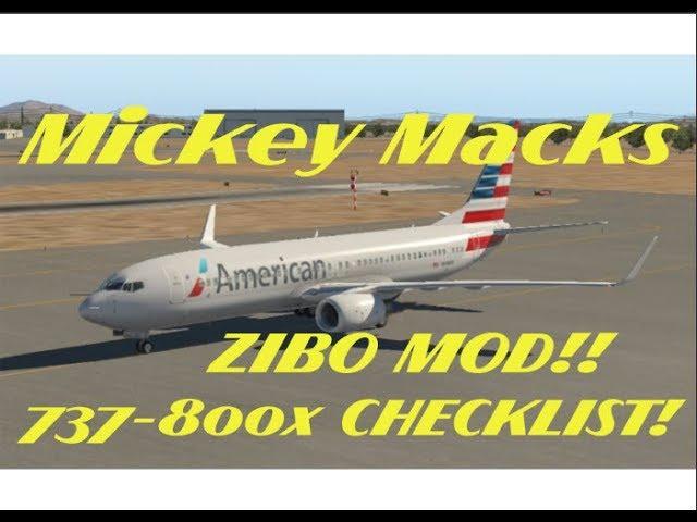 CHECKLIST FOR 737-800X BOEING ZIBO MOD!!