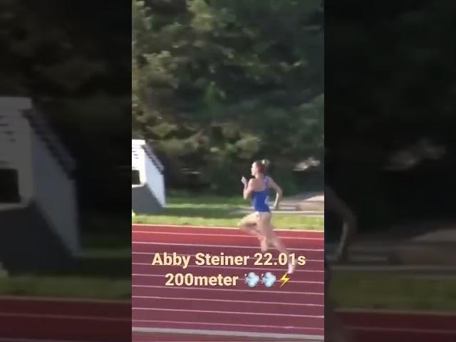 Abby Steiner Indoor 200meter record holder Cruises a 22.01 in the 200m Semi-finals!  #shorts
