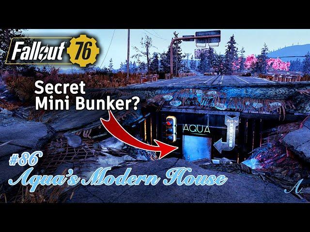 Fallout 76 - Seamless Secret Bunker Camp w/ quick tips & tutorial (Aqua's Modern house #86)