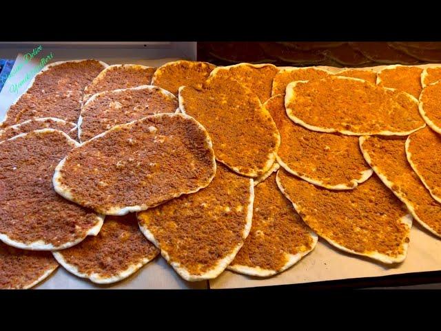 LAHMACUN TARİFİ PİŞTİĞİ ANDA ÇITIR ÇITIR BEKLEDİKÇE YAUMUŞACIK BİR TARİF 