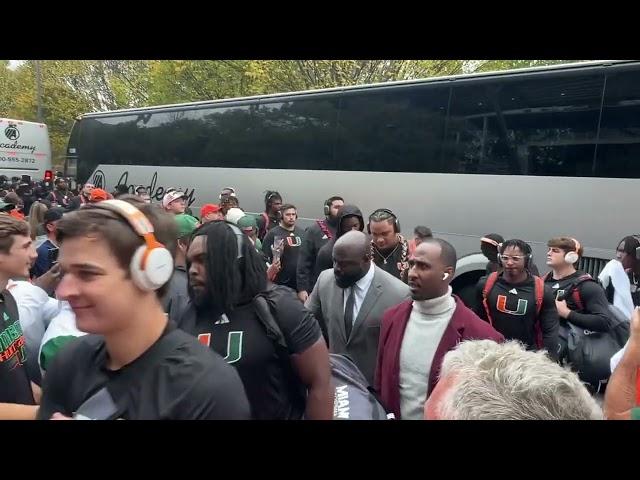 The Miami Hurricanes arrive at Georgia Tech November 9, 2024