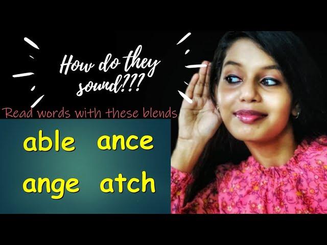 Read Words With - able ance ange atch