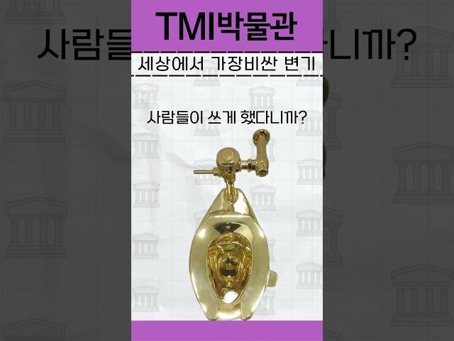 세상에서 가장비싼 변기 tmi #유머#황금변기#18K금#변기#박물관#TMI