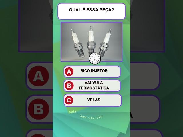 Quiz com perguntas sobre peças de carro. #quiz #conhecimentosgerais #perguntaserespostas