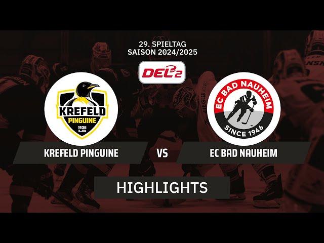 DEL2: Krefeld Pinguine vs. EC Bad Nauheim I Highlights - 29. Spieltag | SDTV Eishockey