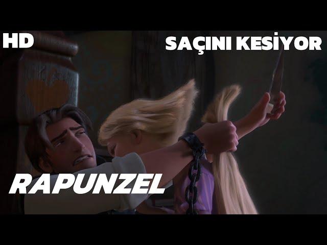 Rapunzel | Flynn Rider, Rapunzel'in Saçını Kesiyor |  Türkçe Dublaj Animasyon Kesitleri İzle HD