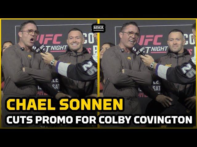 Chael Sonnen Cuts Promo For Colby Covington At UFC Tampa Ceremonial Weigh-ins | MMA Fighting