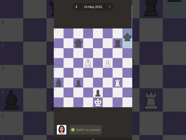 May 24th chess.com daily puzzle. Netting the king. #chess #dailypuzzle #daily @speedynoivern