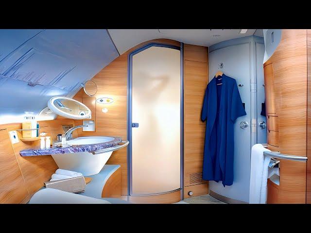 Emirates A380 First Class from Seoul to Dubai | In-flight Shower Experience  (Flight Review)