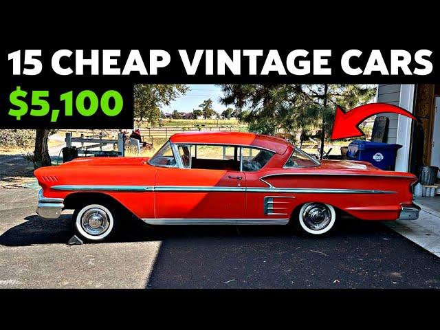 Ready to Drive or Restored: 15 Vintage Cars For Sale Under $10,000