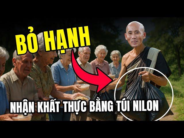 Shocking: Monk Minh Tue abandons alms bowl, carries plastic bag