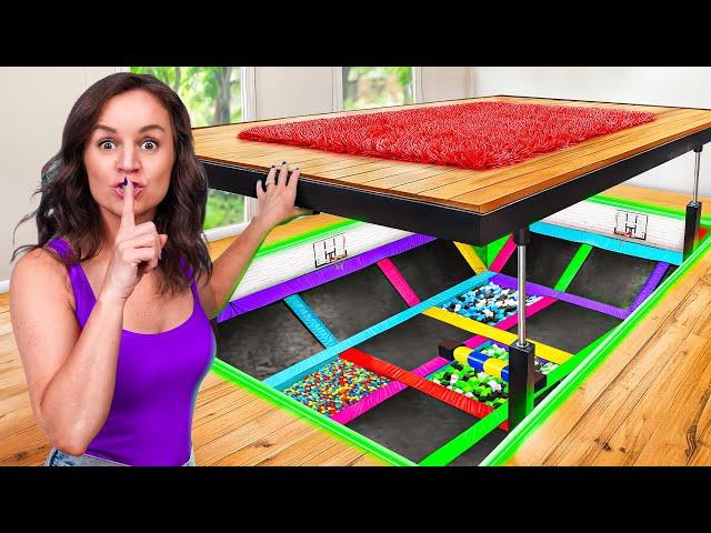 I Built a Trampoline Park In My House!