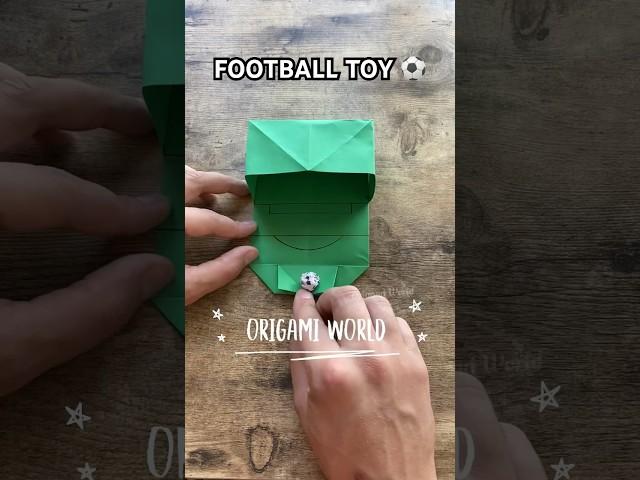 FOOTBALL TOY ORIGAMI ANTISTRESS TUTORIAL | HOW TO MAKE PAPER FOOTBALL TOY | DIY SOCCER GAMES FIFA