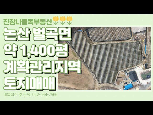 충남 논산시 벌곡면 토지매매 | 계획관리지역, 지목 전, 면적 약 1400평, 차량 통행 가능함(매매가: 5억 6천만원)