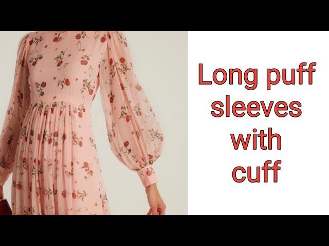 Long puff sleeves with cuff, beautiful trendy sleeves design.