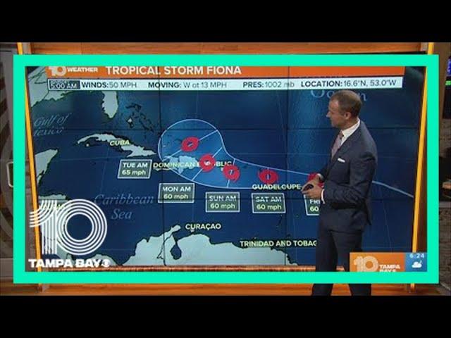 Tracking the Tropics: Tropical Storm Fiona continues its track toward Caribbean islands