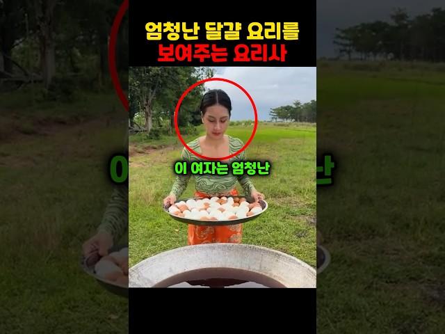 엄청난 달걀 요리를 보여주는 요리사️