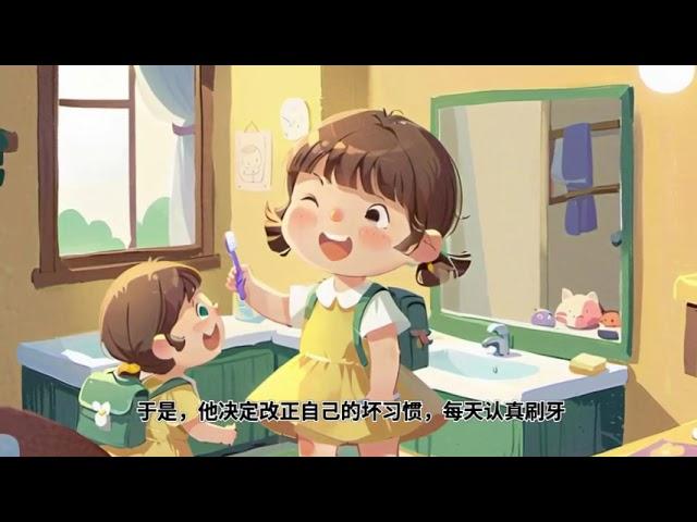 【儿童故事】EP1：不刷牙的小熊｜幼兒睡前故事｜兒童故事繪本