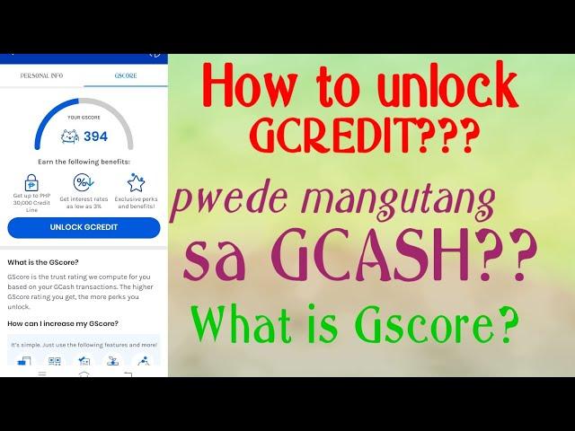 How to unlock GCREDIT sa Gcash?What is Gscore? Pwede mangutang sa Gcash?/JemYT Vlogs