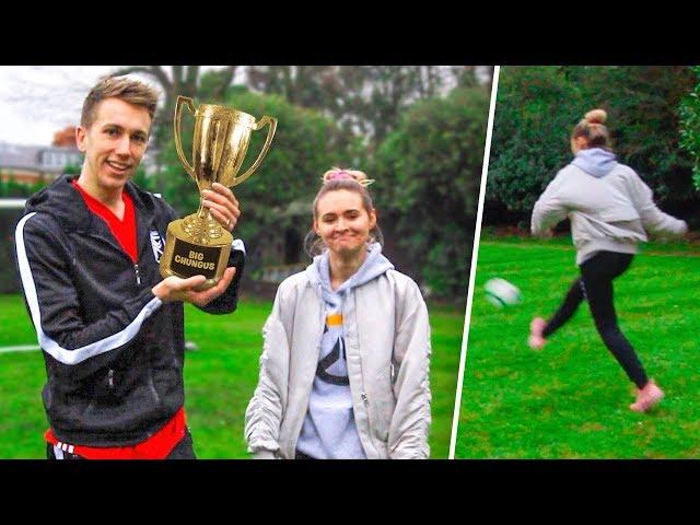 FOOTBALL CHALLENGES VS MY GIRLFRIEND