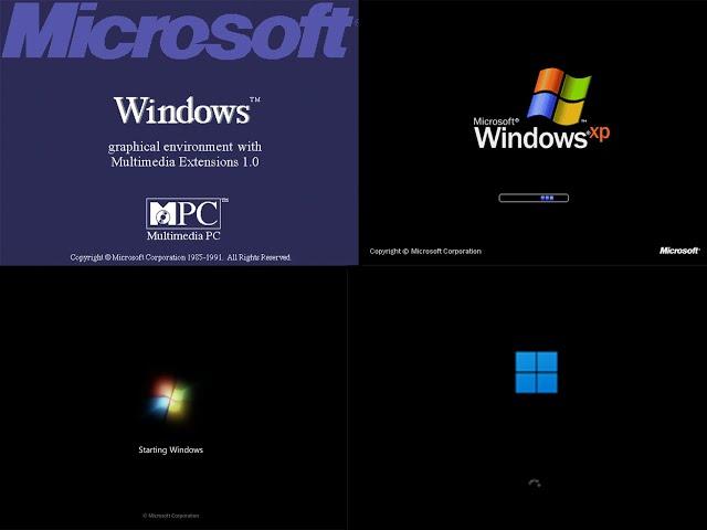 Evolution of Windows Shutdown Screens 1985-2022