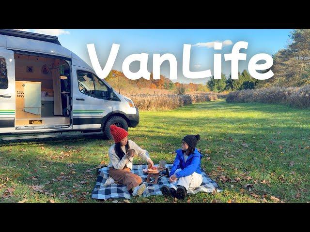 Van Life with Me: Fall Camping Fun in the Golden Fields, DIY Autumn Banner & Korean Gimbap Feast!