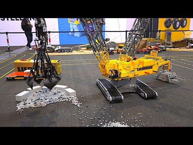 Lego Technic RC Trucks Cranes Construction Site Vehicles Trains Cars / Friedrichshafen 2023 / AFOL