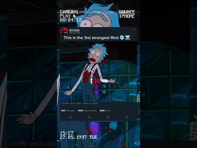 This is the 3rd strongest Rick  #rickandmorty #ricksanchez #mortysmith #shorts
