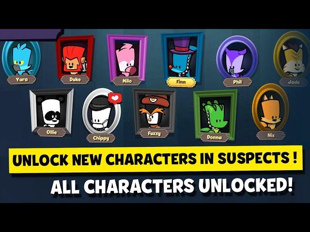 HOW TO UNLOCK NEW CHARACTERS IN SUSPECTS MYSTERY MANSION !