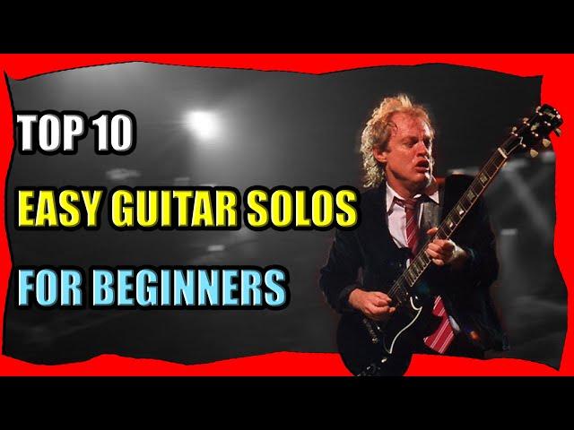 TOP 10 Easy Guitar Solos for beginners(Guitar Lesson With TAB & Score)