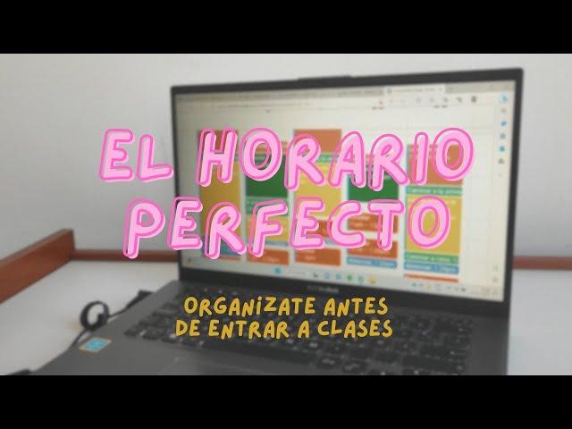 Cómo construir tu HORARIO IDEAL para la universidad