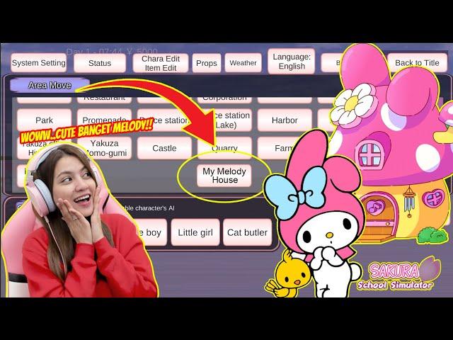 MENUJU KE RUMAH MY MELODY HELLO KITTY!! TERNYATA DISINI LOKASINYA!! SAKURA SCHOOL SIMULATOR-PART 464