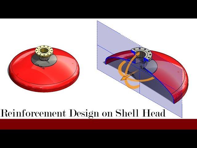 Torispherical head with reinforcement plate