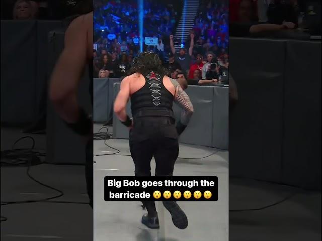 #romanreigns destroyed #realrobertroode with this Super through a barricade on this day in 2019