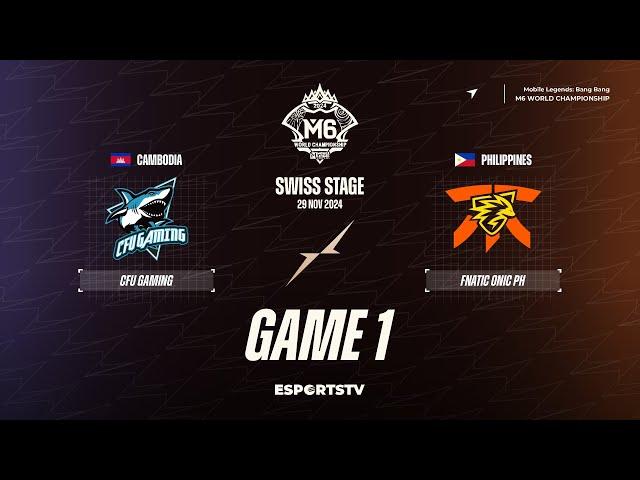 CFU Gaming vs Fnatic ONIC PH GAME 1 M6 World Championship | FNOP vs CFU ESPORTSTV