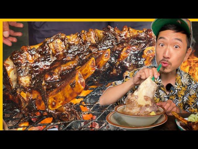 Ultimate Javanese Street Food in Yogyakarta  Dinosaur Barbecue and Bone Marrow Juice